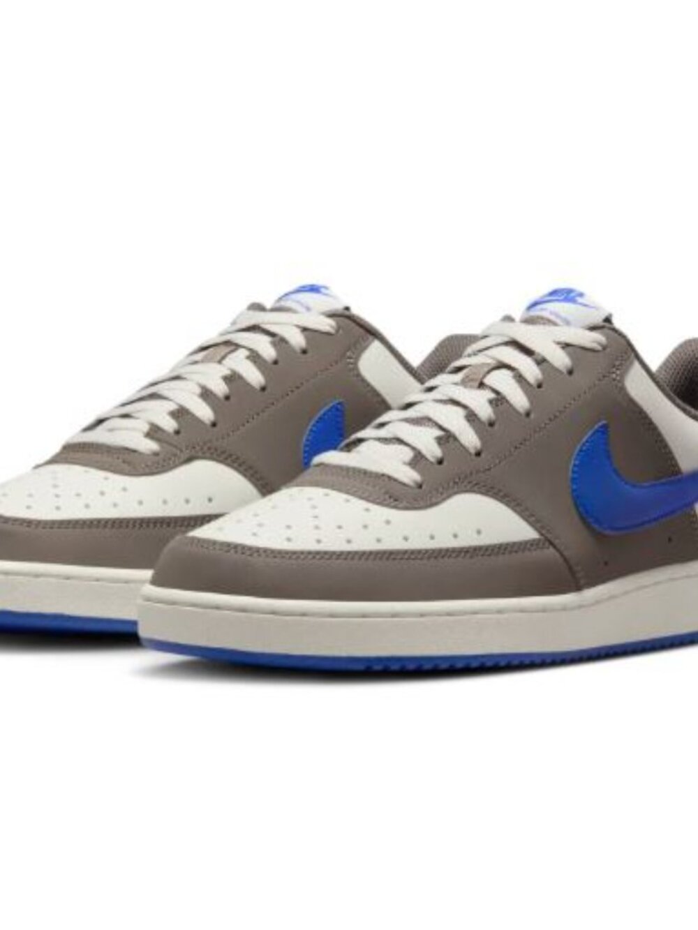 Nike Men's Court Vision Low Sneakers Sail/Hyper Royal - Cave Stone Size 9